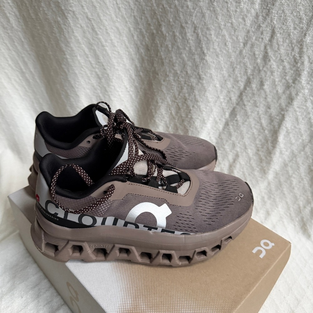 On Cloudmonster Running Shoes Cinder Fog Synthetic Gorpcore Womens 6.5